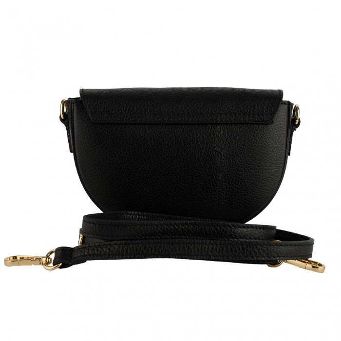 Geanta June,de mana sau tip crossbody din piele naturala negru 8224 [3]