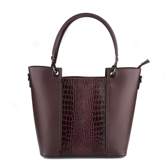 Geantă Katinca, din piele naturală bordo 8176 [2]