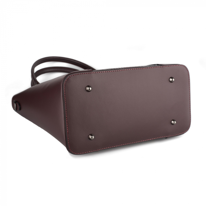 Geantă Katinca, din piele naturală bordo 8176 [4]