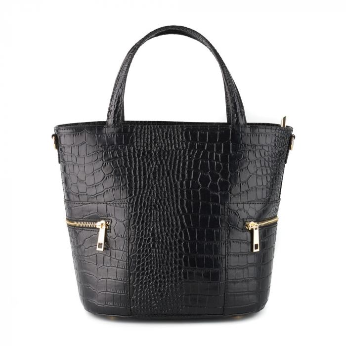 Geanta Kristal, neagra din piele naturala, 8124 [2]