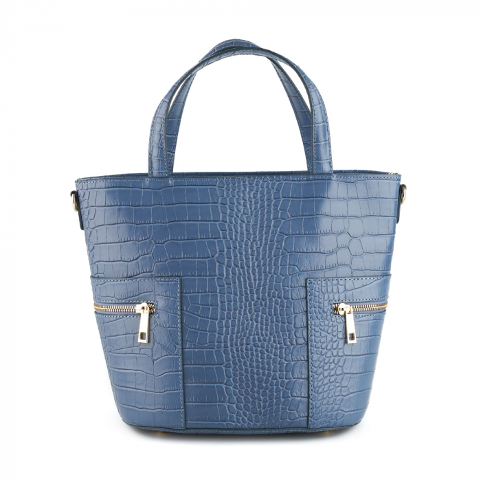 Geanta Kristal, albastra din piele naturala, 8124 [2]