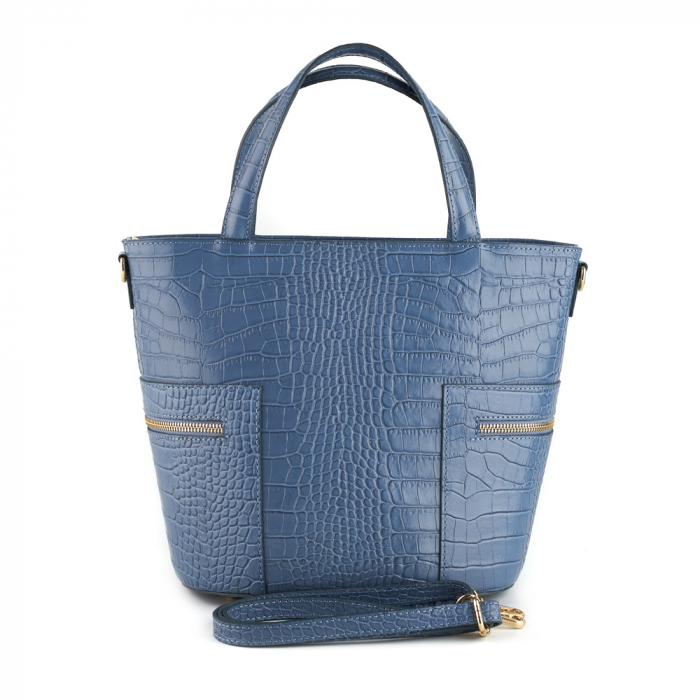 Geanta Kristal, albastra din piele naturala, 8124 [3]