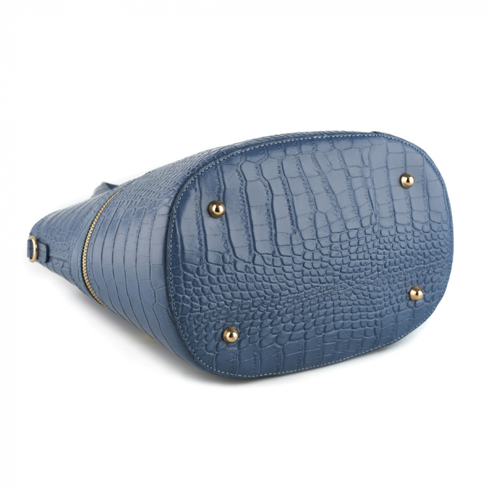 Geanta Kristal, albastra din piele naturala, 8124 [4]