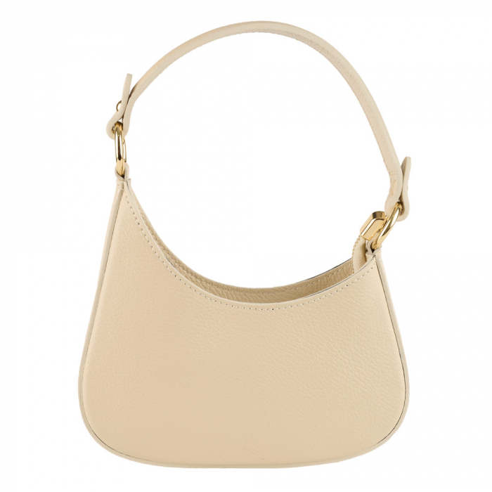 Geanta Leila din piele 100% naturala,crem 8235 [2]