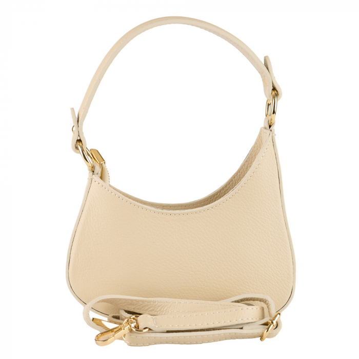 Geanta Leila din piele 100% naturala,crem 8235 [3]