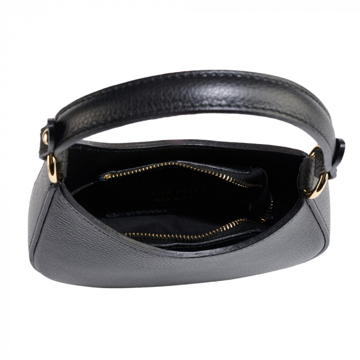 Geanta Leila din piele 100% naturala,negru 8235 [4]