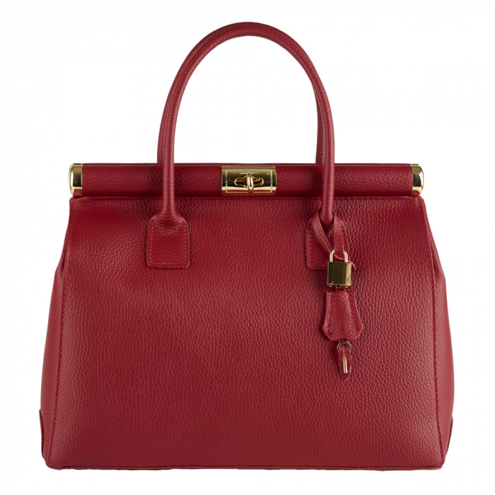 Geanta Lotus din piele 100% naturala,bordo 8233 [2]