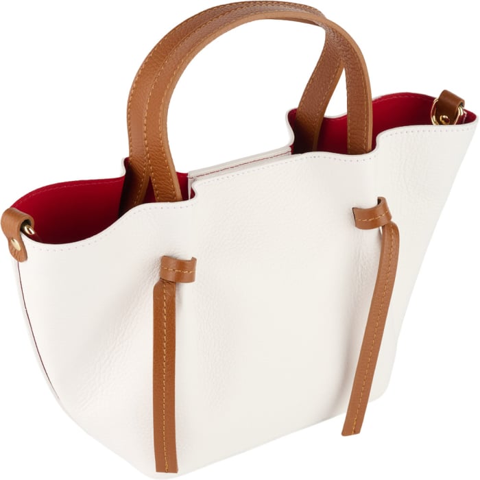 Geantă Maple, piele 100% naturala, alb,8241 [1]