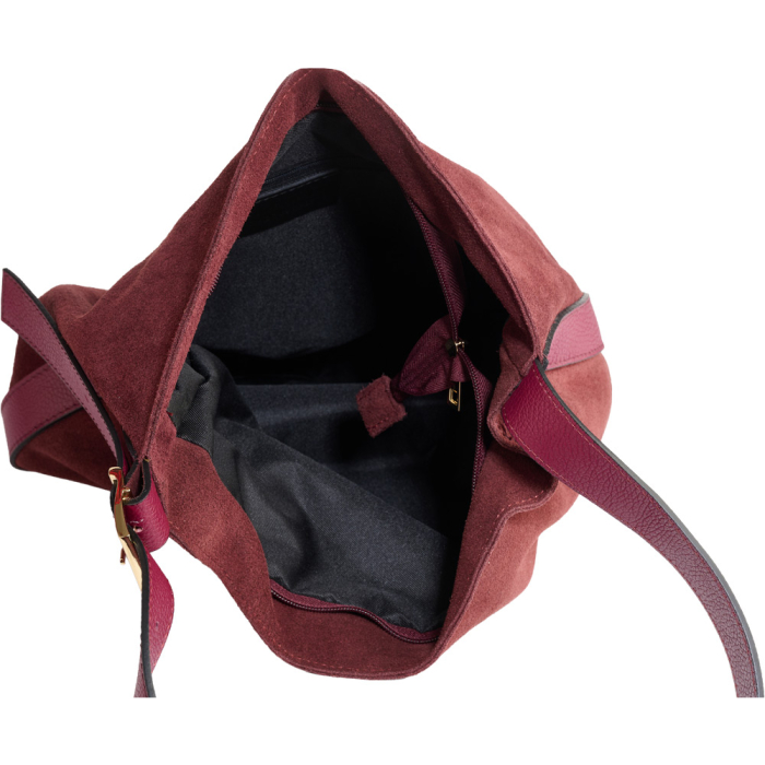 Geanta Margot din piele intoarsa 100% naturala bordo,8245 [3]