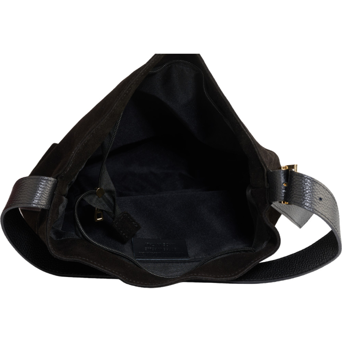 Geanta Margot din piele intoarsa 100% naturala negru,8245 [3]