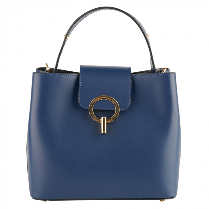 Geantă Megan, piele 100% naturala, bleumarin , 8237 [2]