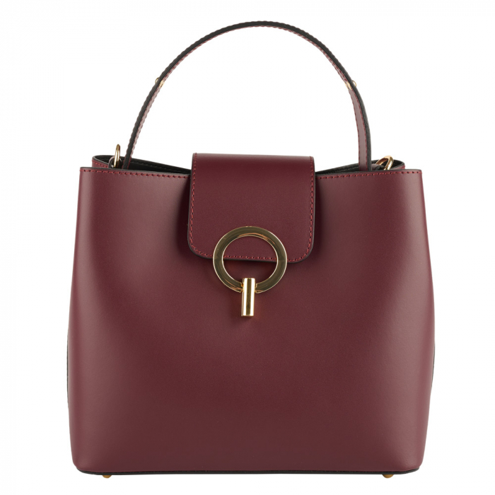 Geantă Megan, piele 100% naturala, bordo , 8237 [2]
