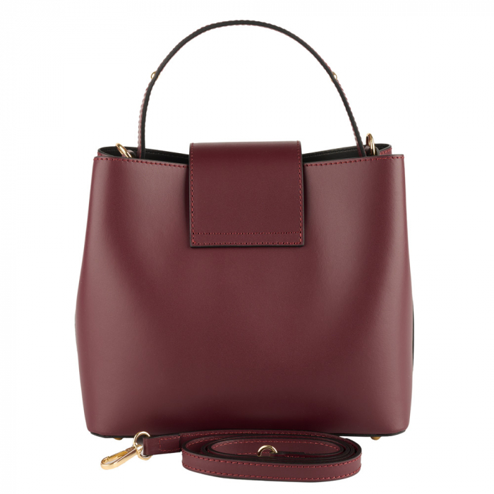 Geantă Megan, piele 100% naturala, bordo , 8237 [3]