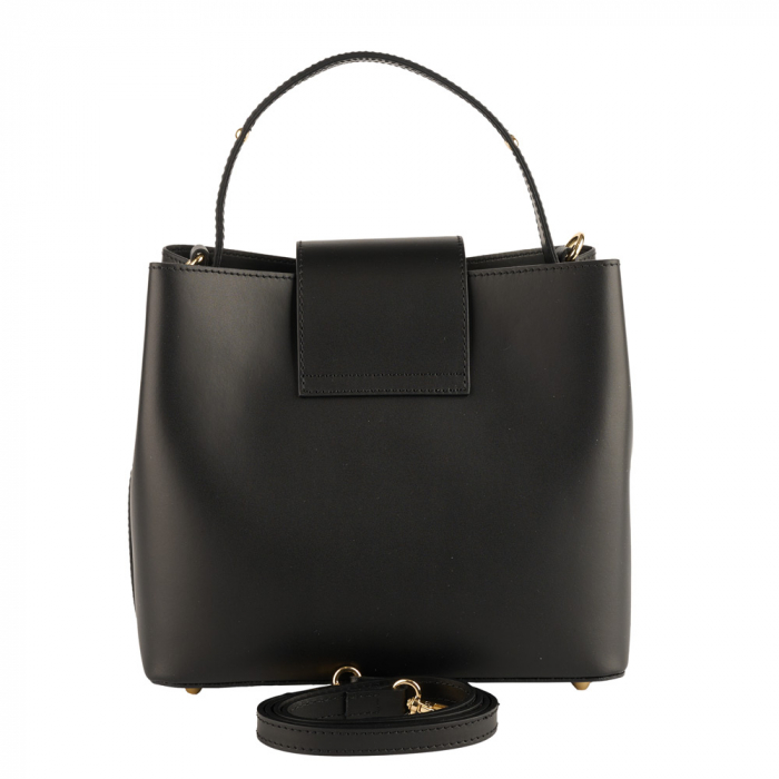Geantă Megan, piele 100% naturala, negru , 8237 [3]