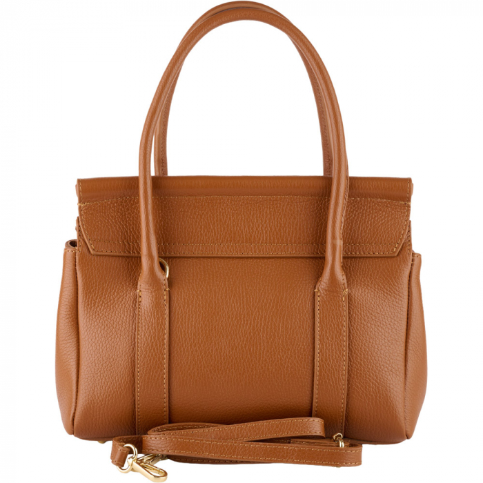 Geantă Milani, piele 100% naturala, maro , 8240 [3]