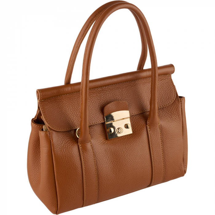 Geantă Milani, piele 100% naturala, maro , 8240 [1]
