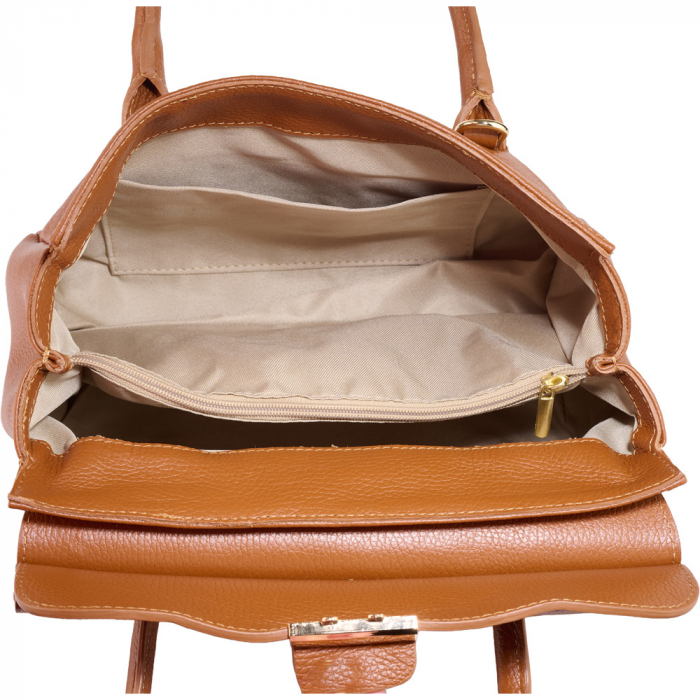 Geantă Milani, piele 100% naturala, maro , 8240 [5]