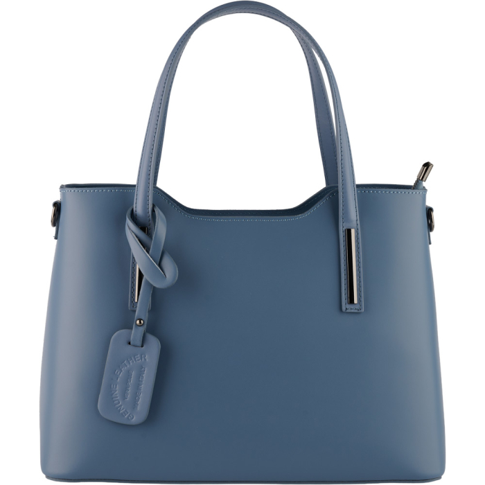 Geantă Model Mare Emma, din piele 100% naturala ,celeste inchis,8008 [2]