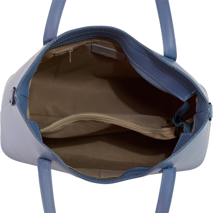 Geantă Model Mare Emma, din piele 100% naturala ,celeste inchis,8008 [5]