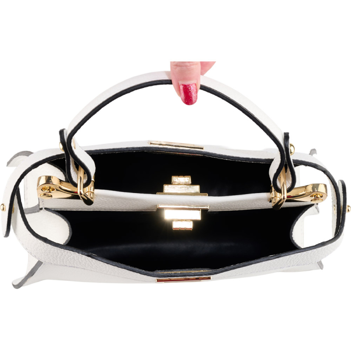 Geanta Nerina din piele 100% naturala,8250 alb [5]