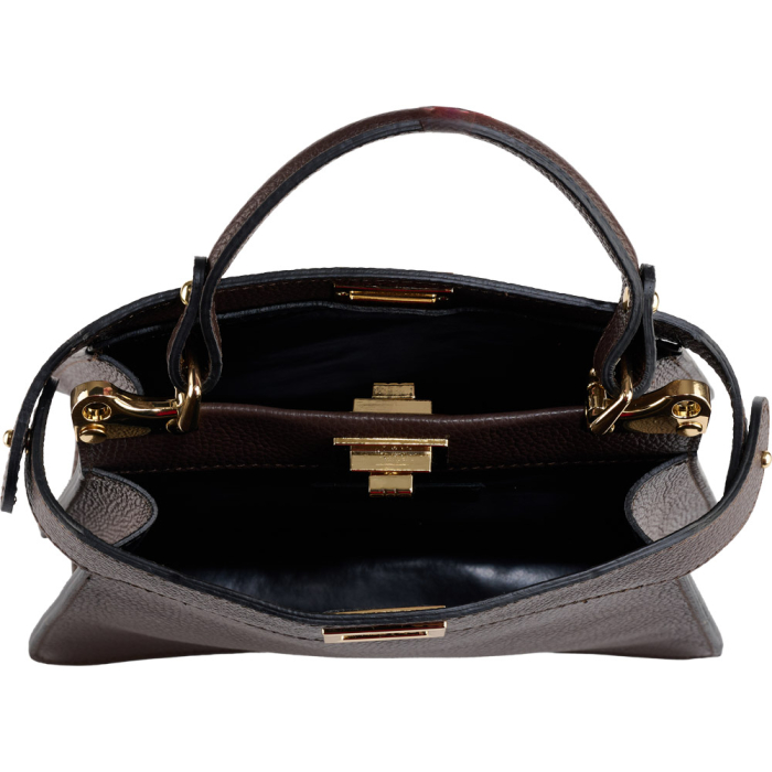 Geanta Nerina din piele 100% naturala,8250 maro ciocolata [5]