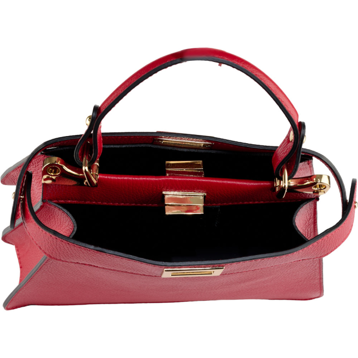 Geanta Nerina din piele 100% naturala,8250 rosu [5]