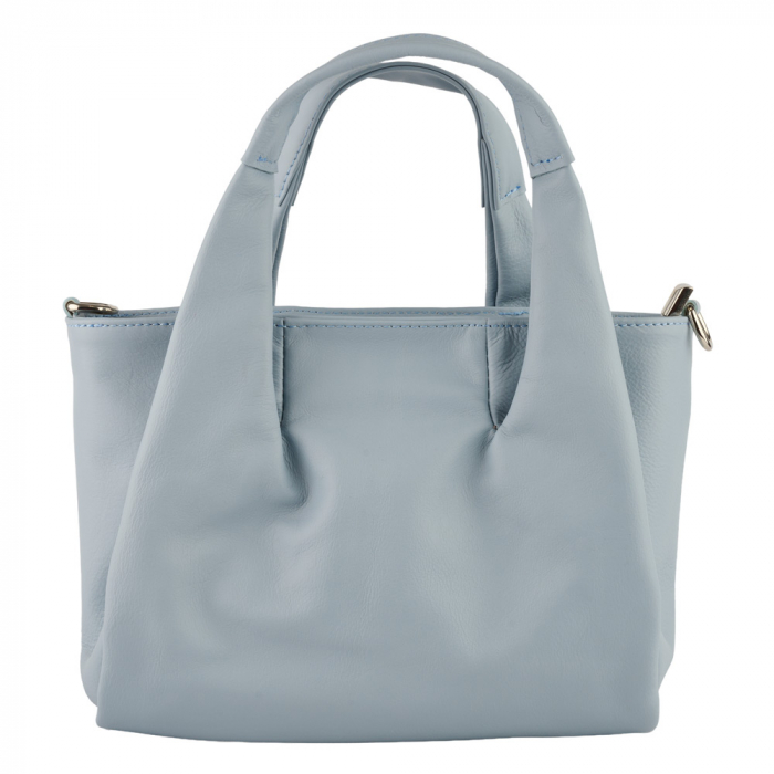 Geantă Perla, piele 100% naturala, bleo celeste , 8238 [2]