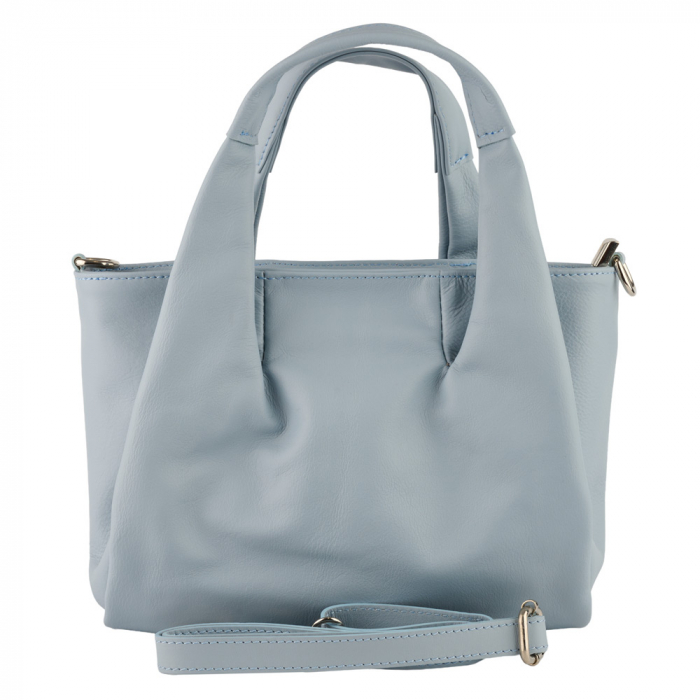 Geantă Perla, piele 100% naturala, bleo celeste , 8238 [3]