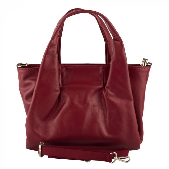 Geantă Perla, piele 100% naturala, bordo , 8238 [3]