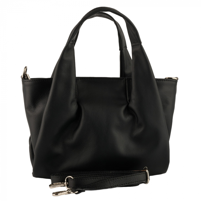 Geantă Perla, piele 100% naturala, negru , 8238 [3]