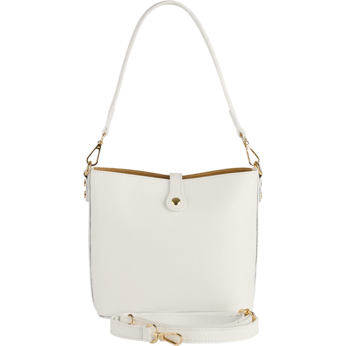 Geanta Rossella din piele 100% naturala ,alb,8251 [3]