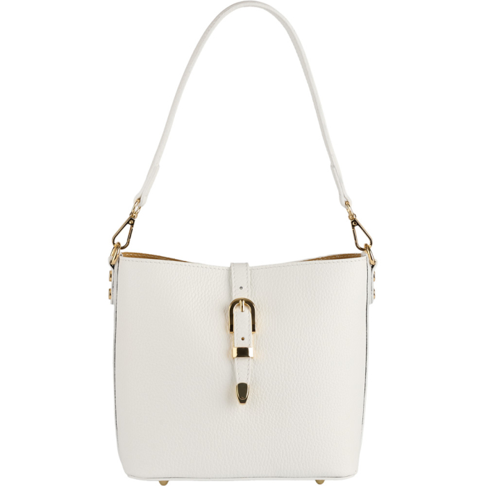 Geanta Rossella din piele 100% naturala ,alb,8251 [2]