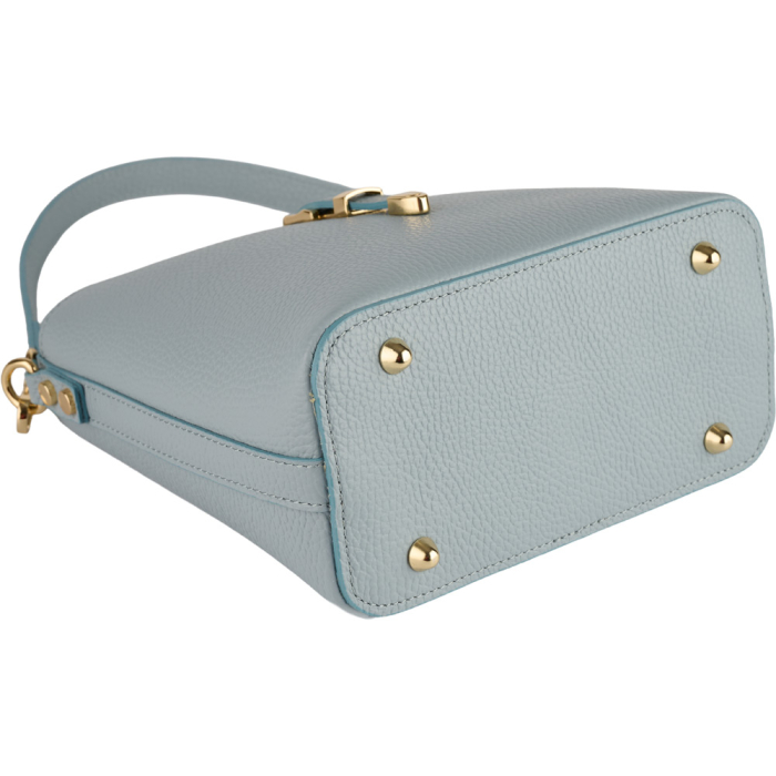 Geanta Rossella din piele 100% naturala ,bleo celeste,8251 [4]