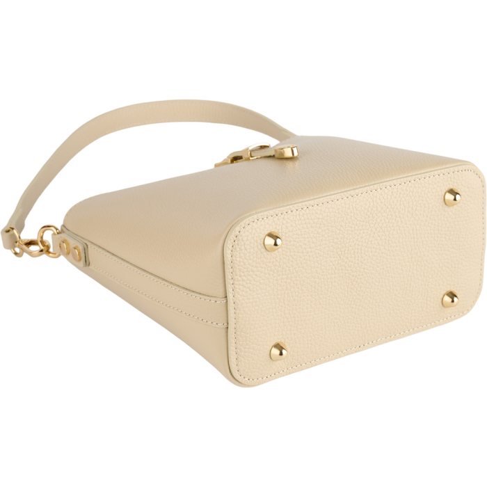 Geanta Rossella din piele 100% naturala crem,8251 [4]