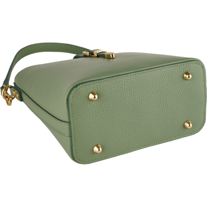 Geanta Rossella din piele 100% naturala ,verde menta,8251 [4]