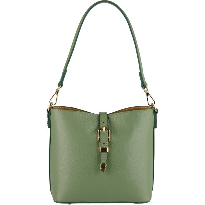 Geanta Rossella din piele 100% naturala ,verde menta,8251 [2]