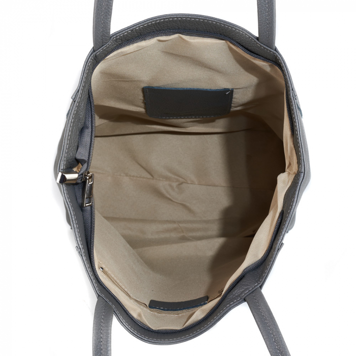 Geantă Shopper Ruthie, din piele naturală gri 8185 [4]