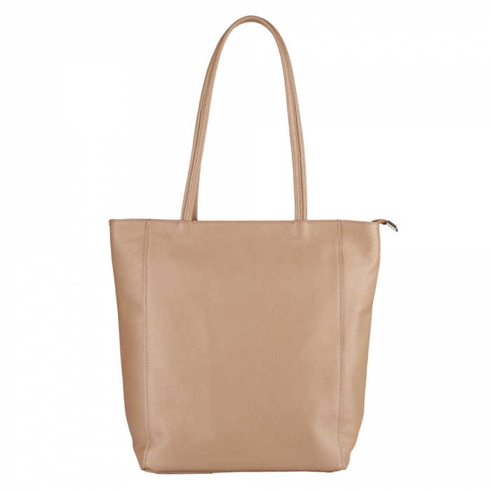 Geantă Shopper Ruthie, din piele naturală taupe 8185 [2]