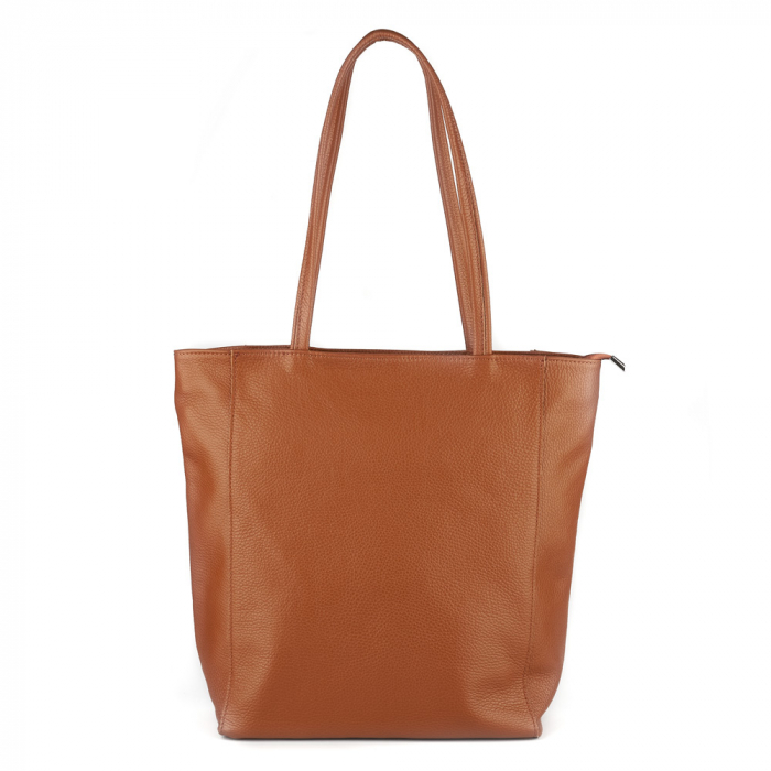 Geantă Shopper Ruthie, din piele naturală coniac 8185 [2]