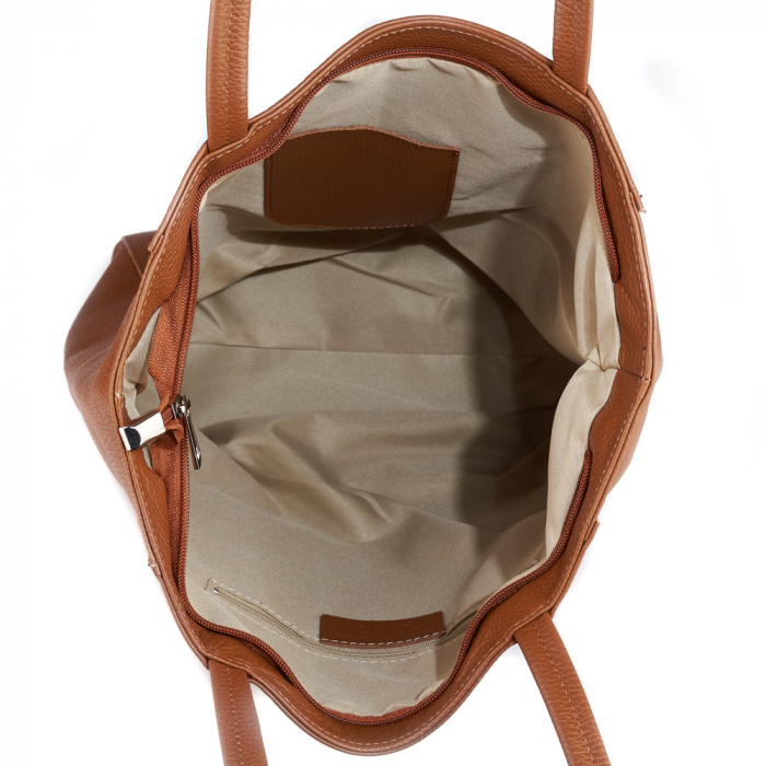 Geantă Shopper Ruthie, din piele naturală coniac 8185 [4]