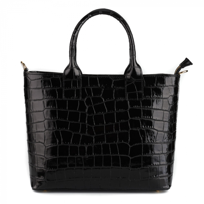 Geanta Sally, din piele naturală neagra, 8192 [2]