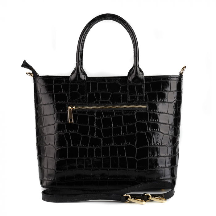 Geanta Sally, din piele naturală neagra, 8192 [3]