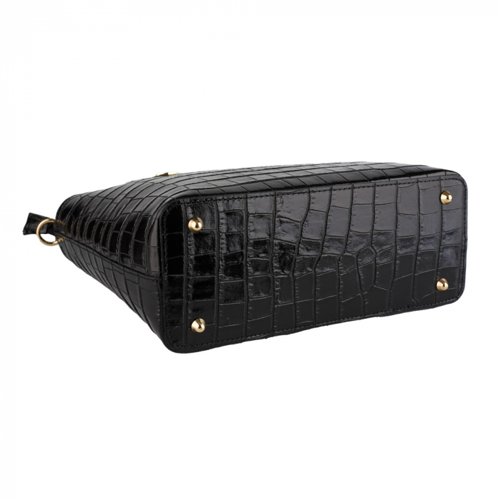 Geanta Sally, din piele naturală neagra, 8192 [4]