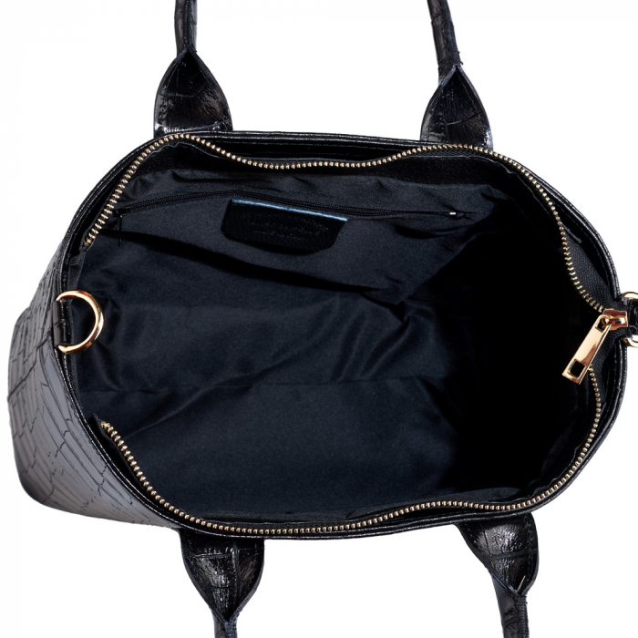 Geanta Sally, din piele naturală neagra, 8192 [5]