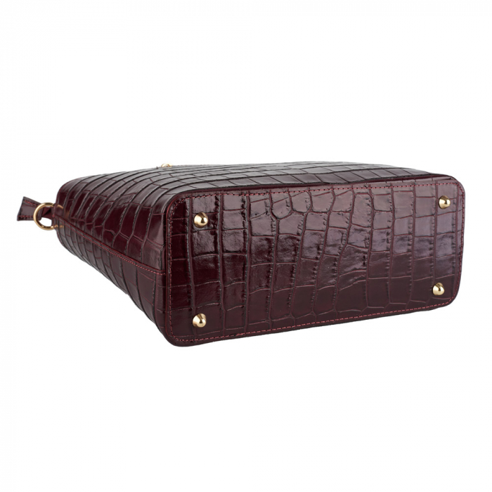 Geanta Sally, din piele naturală bordo, 8192 [4]