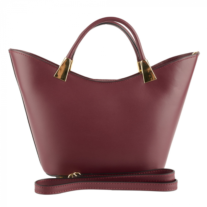 Geantă Selena, piele 100% naturala,bordo , 8236 [3]