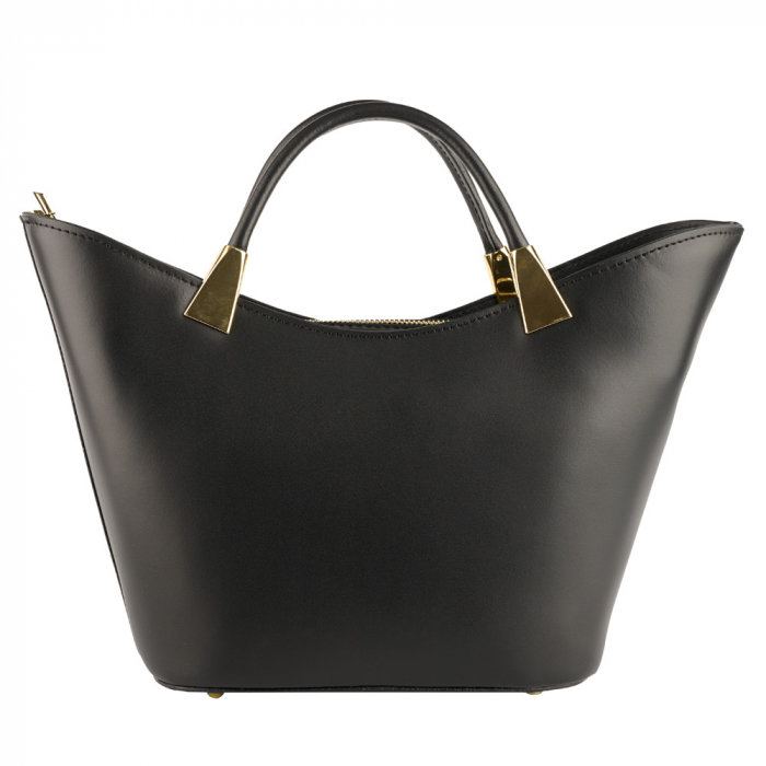 Geantă Selena, piele 100% naturala, negru , 8236 [2]