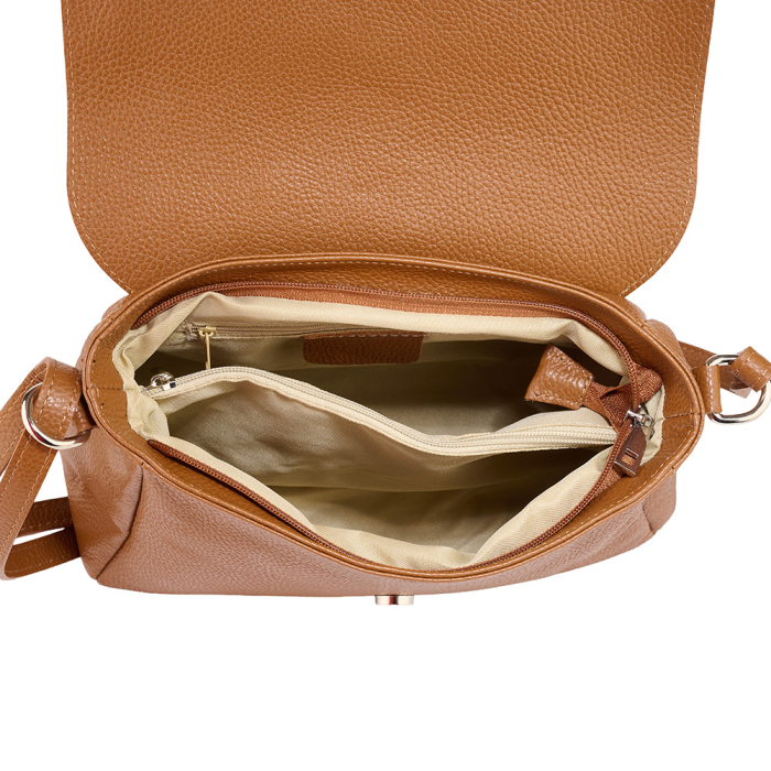 Geantă Serena, din piele 100% naturală coniac 8244 [4]