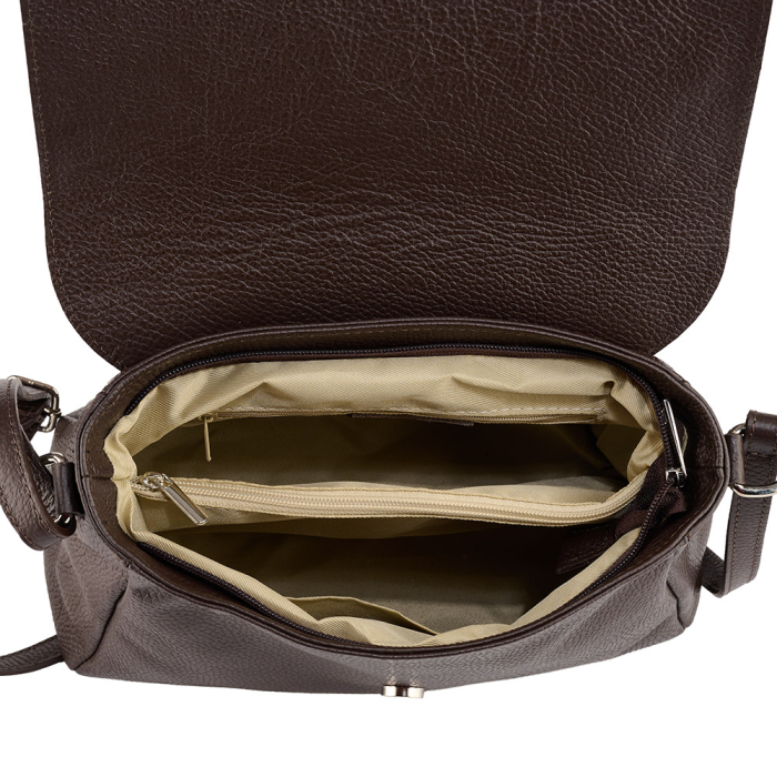 Geantă Serena, din piele 100% naturală maro ciocolata 8244 [4]