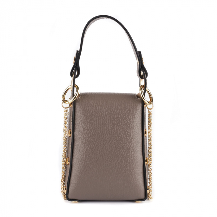 Gentută Sybella, crossbody piele grej 8205 [3]